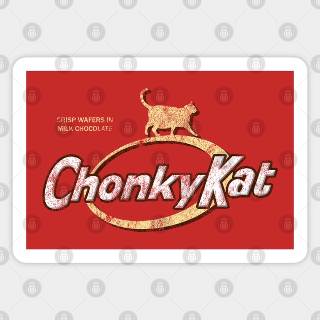 Chonky Kat - distressed Sticker by CCDesign